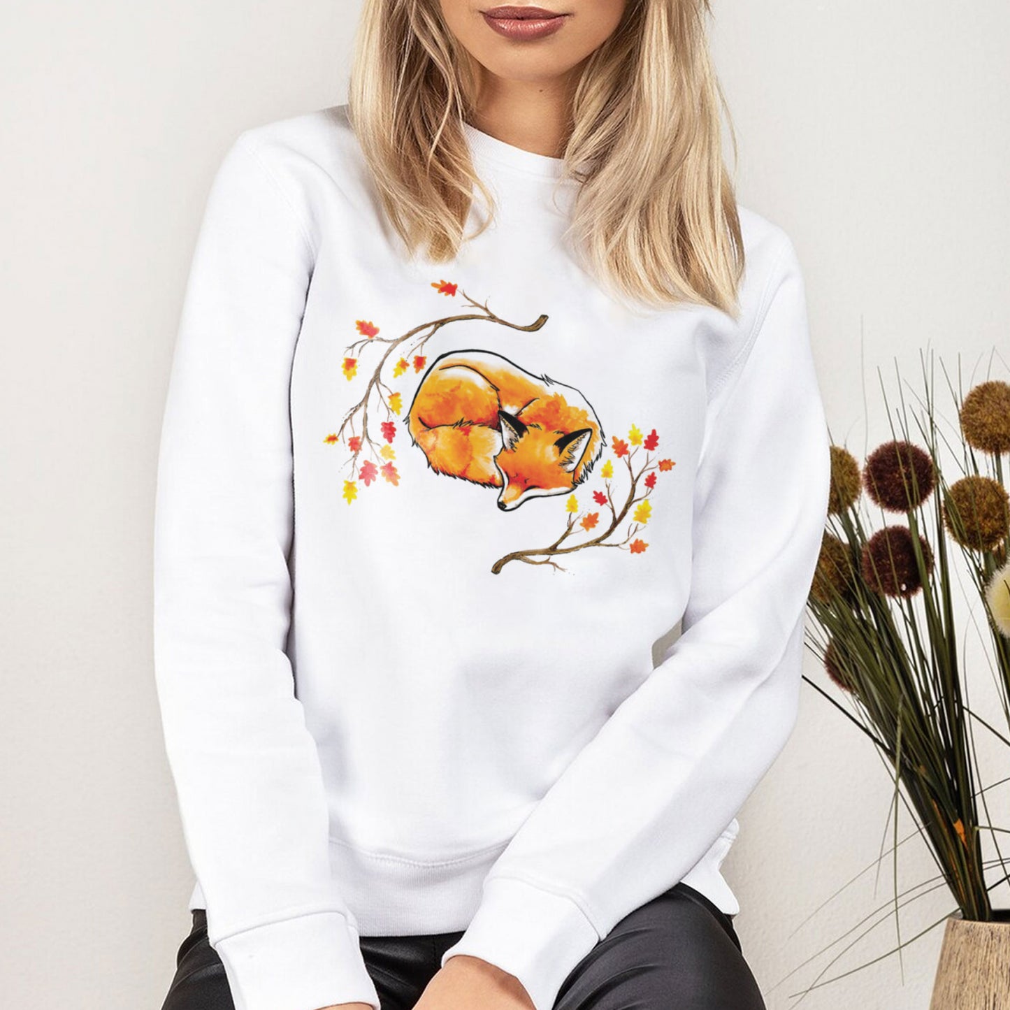 Oversize Sleepy Fox Sweatshirt