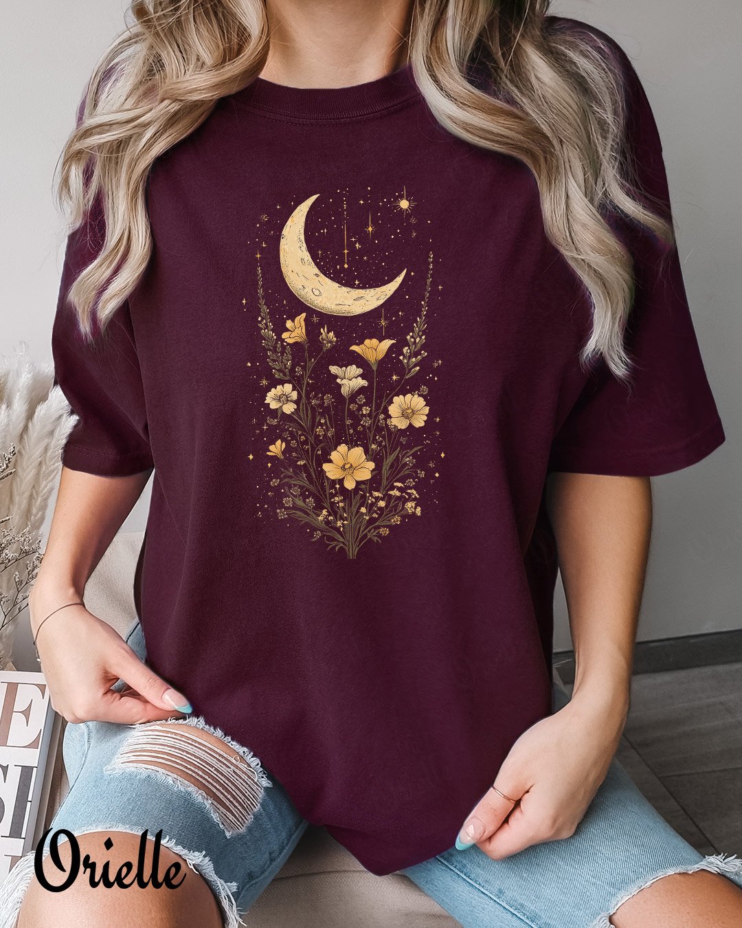 Relaxed Fit Celestial Flowers T-shirt