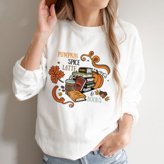 Oversized Latte and Books Sweatshirt