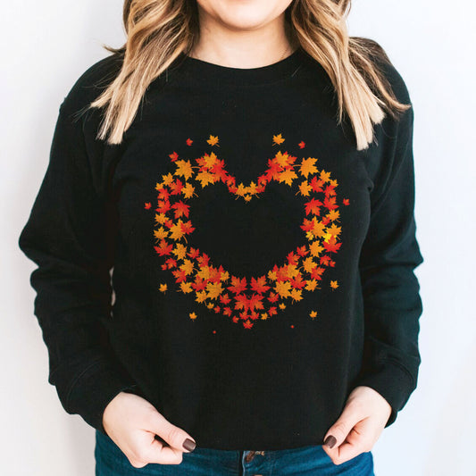 Oversize Leaf Heart Sweatshirt