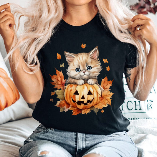 Black Kitty Lantern T-shirt