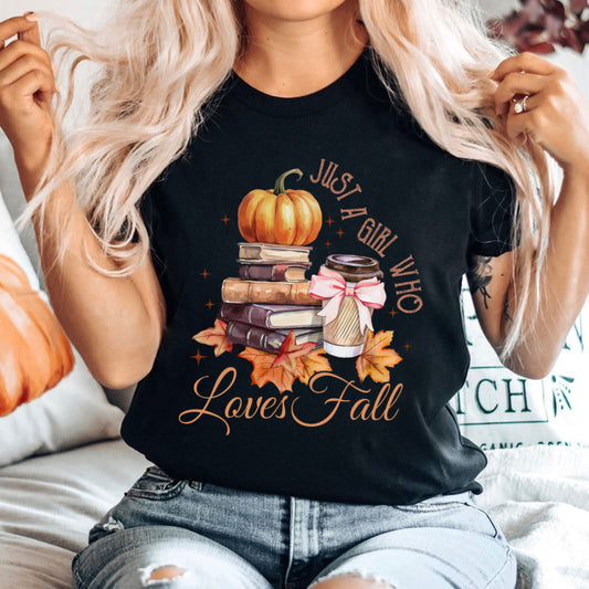 Black T-shirt Girl Who Loves