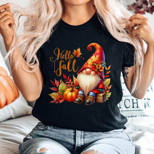 Black T-shirt Maple Gnome