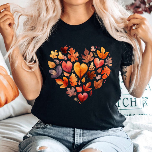 Black T-shirt Loving Fall