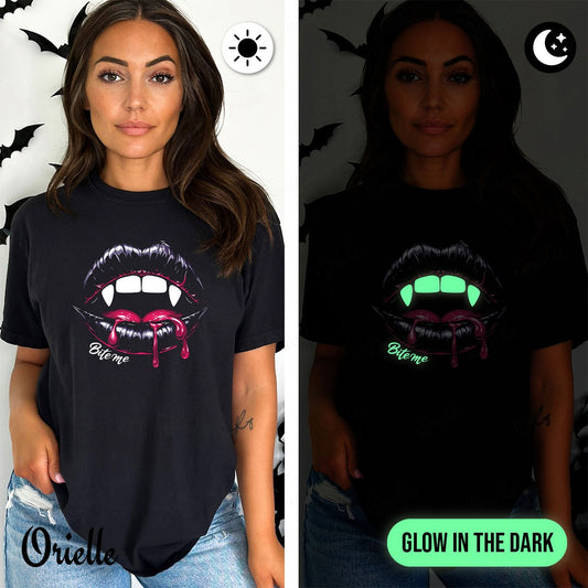 Relaxed Fit Phosphorescent Bite Me T-shirt