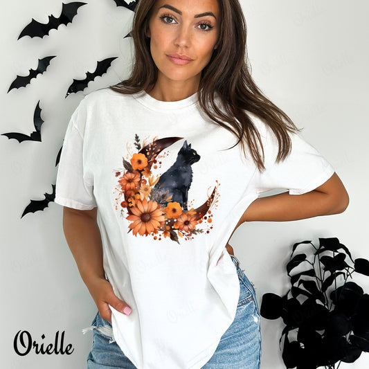 Relaxed Fit New Moon Cat T-shirt
