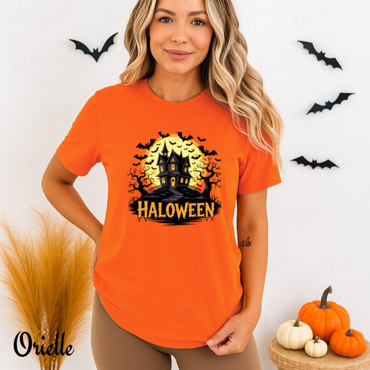 Relaxed Fit Halloween House T-shirt