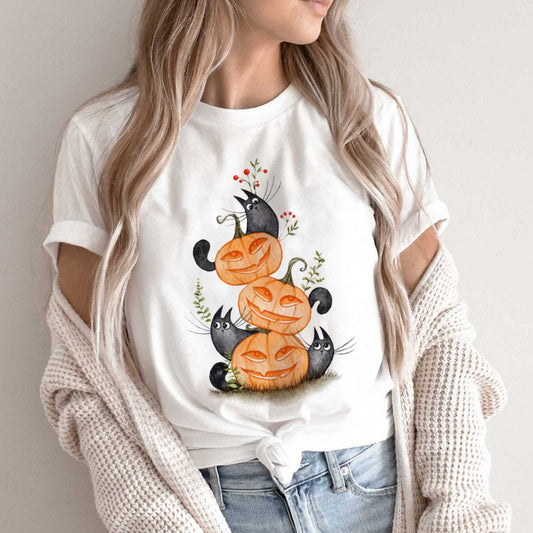 T-shirt Pumpkin Cats